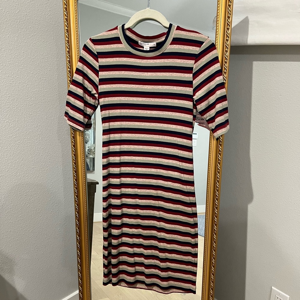 Striped knit dress